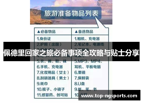 佩德里回家之旅必备事项全攻略与贴士分享